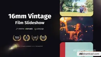 Videohive 16mm Vintage Film Slideshow Video Displays template preview