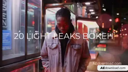 20 Bokeh Light Leaks Overlays Elements template preview
