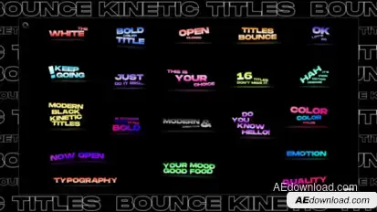 Bounce Gradient Titles Titles template preview