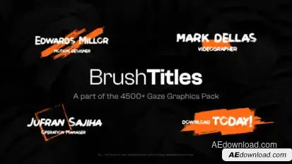 20 Brush Titles Titles template preview