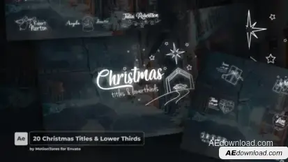 20 Christmas Titles & Lower Thirds  AE Titles template preview