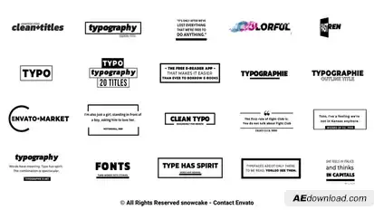 20 Clean Minimal Titles Titles template preview