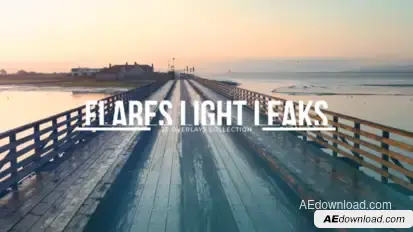 20 Flares Light Leaks Elements template preview