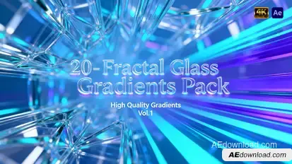 20-Fractal Glass Gradients Background Pack Elements template preview