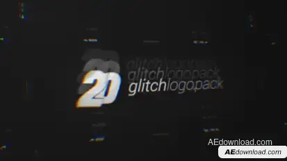 20 Glitch Logo Intro Reveal Pack Logo Stings template preview
