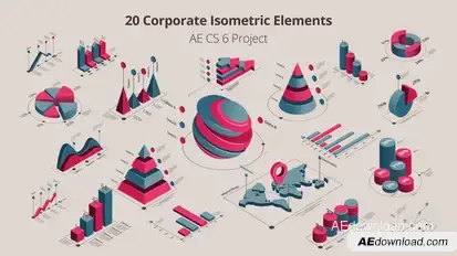 20 Isometric Corporated Elements Elements template preview