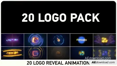 20 Energy Neon Logo Pack Logo Stings template preview