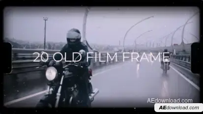 20 Old Film Frame Overlays Elements template preview