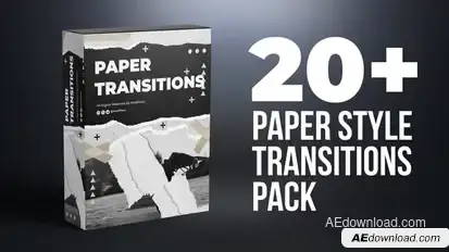 20 Paper Style Transition Pack Elements template preview