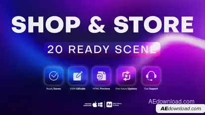 20 Shop and Store Scenes broadcast-packages template preview