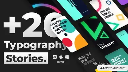 20 Typography Instagram Stories Titles template preview