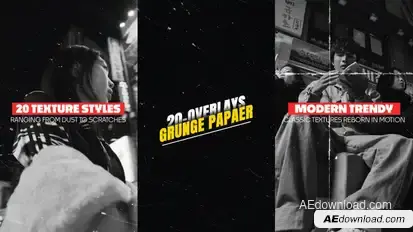20 Vertical Grunge Paper Grain Noise Overlays Pack Elements template preview