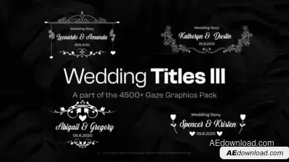 20 Wedding Titles III broadcast-packages template preview