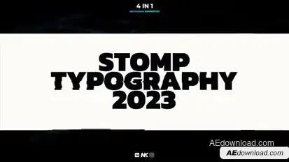2023 Stomp Typography Product Promo template preview