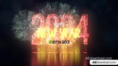 2024 Happy New Year Logo Stings template preview
