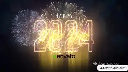 2024 Happy New Year V2 Logo Stings template preview