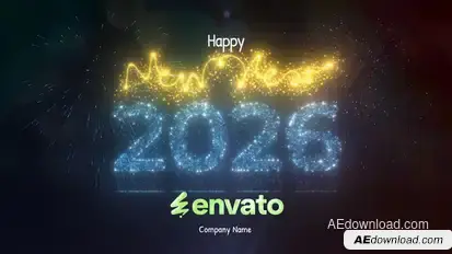 Happy New Year 2026 Logo Stings template preview