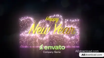 2025 New Year Celebration Logo Stings template preview