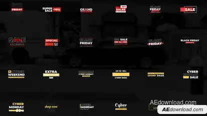 24 Black Friday and Cyber MondayTitles Titles template preview