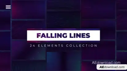 24 Falling Lines Backgrounds Elements template preview