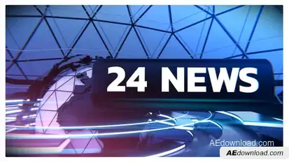 24 News Opener broadcast-packages template preview