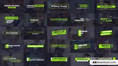 25 Lower Thirds Elements template preview