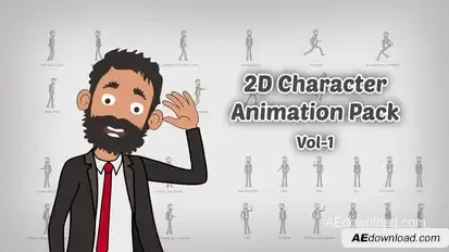 2D Character Animation Pack Vol 1 Product Promo template preview