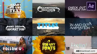 2d Lyric Titles | After Effects Template Titles template preview