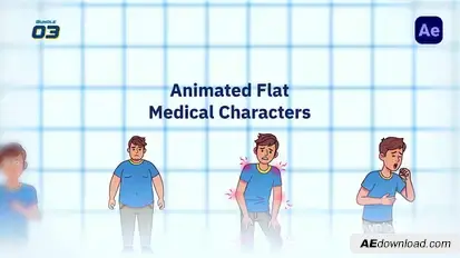2D Medical Character Explainer – Health Symptoms Animation Pack Elements template preview