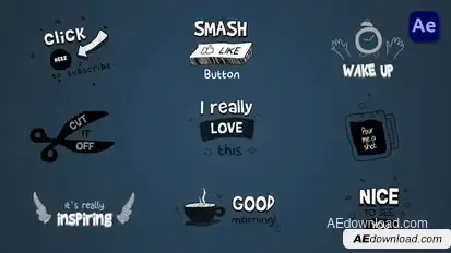 2D Scribble Sketch titles [After Effects] Titles template preview