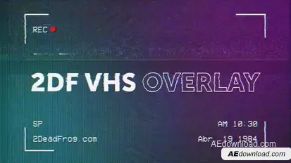 VHS Overlay Elements template preview