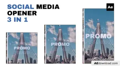 3 in 1 Social Media Opener /Ae Openers template preview