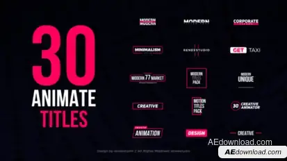 30 Animated Titles Titles template preview
