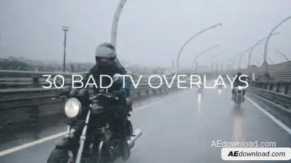 30 Bad TV Overlays Elements template preview