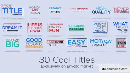 30 Cool Titles Titles template preview