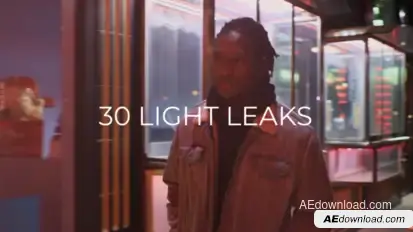 30 Light Leaks Elements template preview