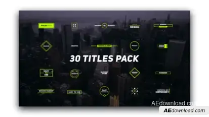 30 Titles Pack Titles template preview
