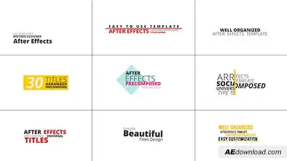 30 Universal Titles Titles template preview