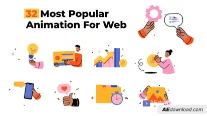 32 Most Popular Animation For Web Elements template preview