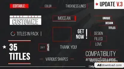 Videohive 35 Minimal Titles Titles template preview