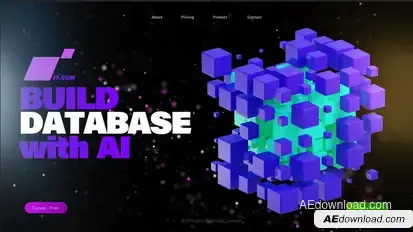3D Animation Plastic Colorful Cube IT Opener Video Displays template preview