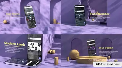 3D App Promo Product Promo template preview
