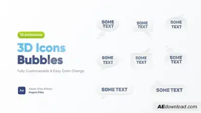 3D Bubble Icons Elements template preview