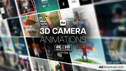 3D Camera Animations Video Displays template preview