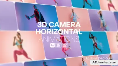 3D Camera Horizontal Animations Video Displays template preview