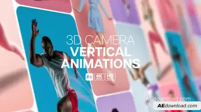 3D Camera Vertical Animations Video Displays template preview