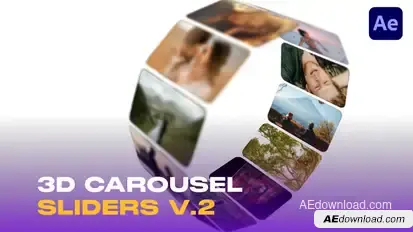 3D Carousel Galleries Video Displays template preview