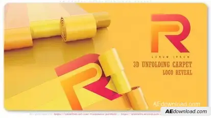 3D Carpet Unfolding Logo Reveal Logo Stings template preview