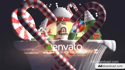 3d Cartoon Christmas Logo Logo Stings template preview