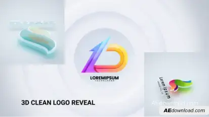 3D Clean Logo Reveal Logo Stings template preview
